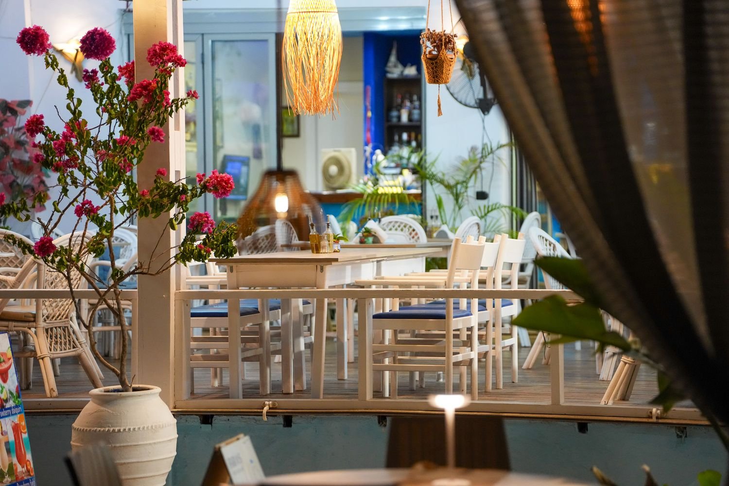 Inside Faros in the evening