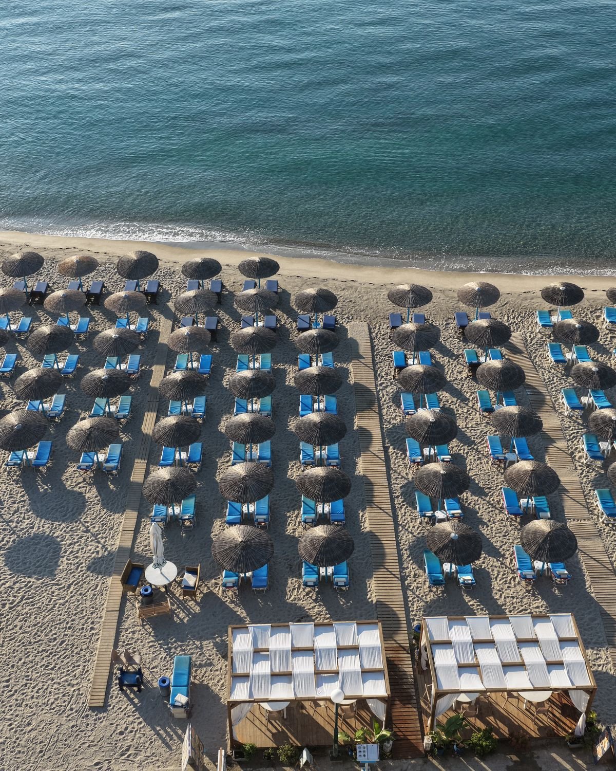 The shoreline at Kardamena from above